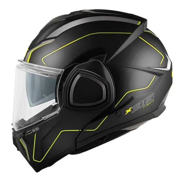 Givi X36 Pulso de fibra Negro mate Plata amarillo