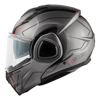 Givi X36 Fiber Pulse Titanio Negro Rojo