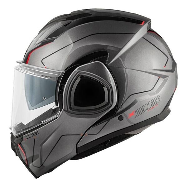Givi X36 Fiber Pulse Titanio Negro Rojo