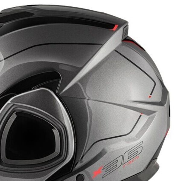 Givi X36 Fiber Pulse Titanio Negro Rojo