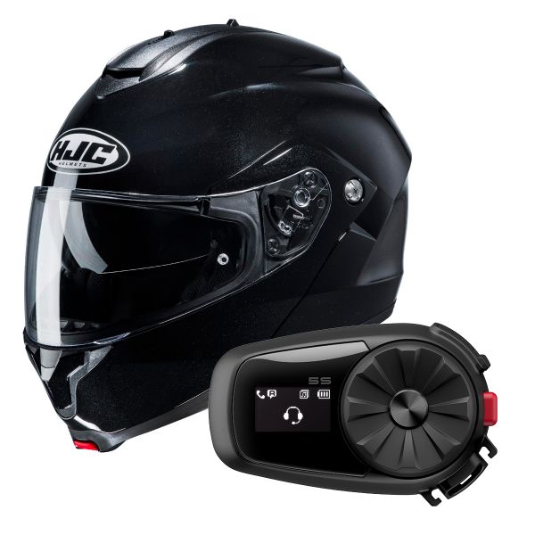Modular HJC C91 Metal Black + Kit Bluetooth 5S Solo