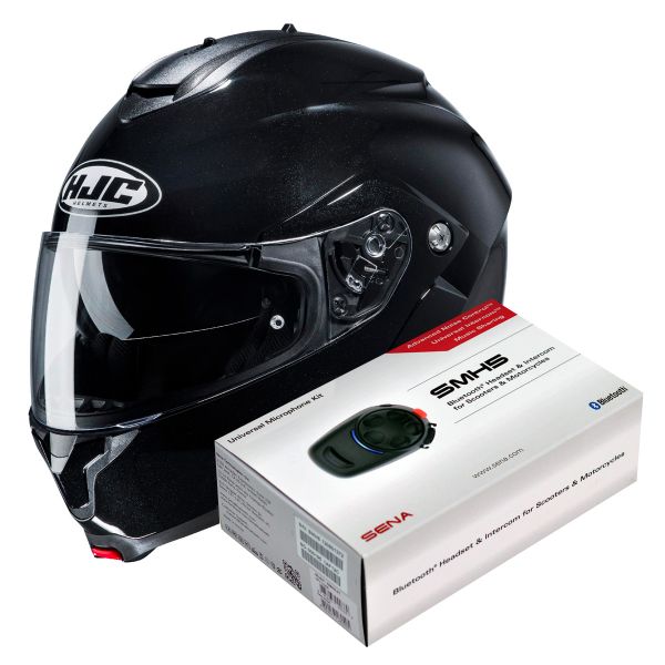 Modular HJC C91 Metal Black + Kit Bluetooth SMH5 Solo