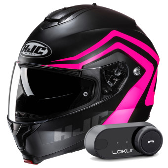 Casque Modular HJC C91N Nepos MC8SF + Kit Bluetooth Lokui K30 Casque Modular HJC C91N Nepos MC8SF + Kit Bluetooth Lokui K30