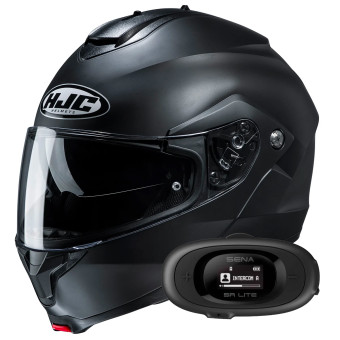 Modular HJC C91N Semi Flat Black+ Kit bluetooth 5R Lite Solo