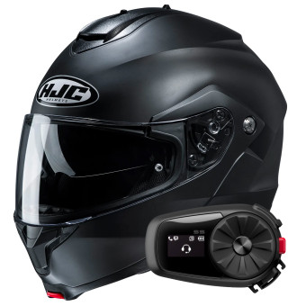 Modular HJC C91N Semi Flat Black + Kit Bluetooth 5S Solo