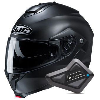 Modular HJC C91N Semi Flat Black + Kit Bluetooth BT Mini