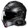Casque Modular HJC C91N Semi Flat Titanium+ Kit bluetooth 5R Lite Solo