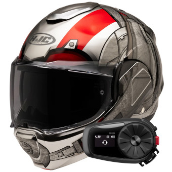 Modular HJC F100 Antman Marvel MC1 + Kit Bluetooth 5S Solo