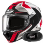 Casque Modular HJC F100 Bios MC1 + Kit bluetooth 5R Lite