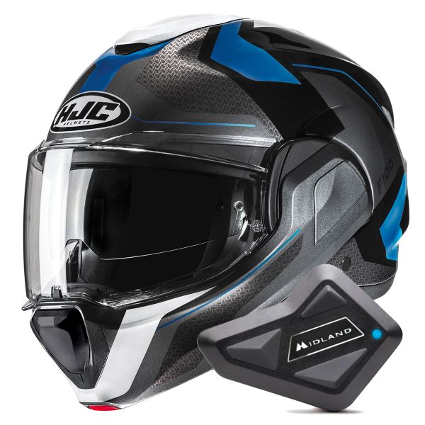 Modular HJC F100 Bios MC2 + Kit Bluetooth BT Mini Modular HJC F100 Bios MC2 + Kit Bluetooth BT Mini