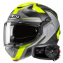 Casque Modular HJC F100 Bios MC3HSF + Kit Bluetooth 5S Solo