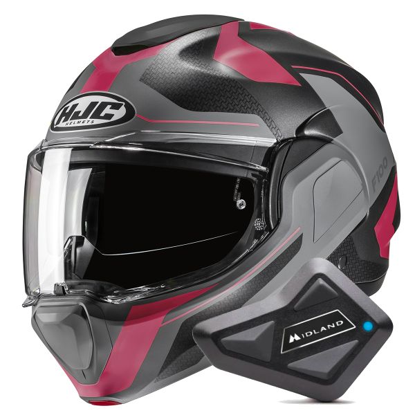 Modular HJC F100 Bios MC8SF + Kit Bluetooth BT Mini Modular HJC F100 Bios MC8SF + Kit Bluetooth BT Mini