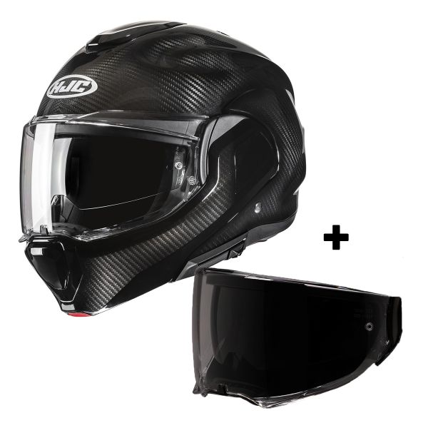Modular HJC F100 Negro Carbono + Visera Dark Smoke