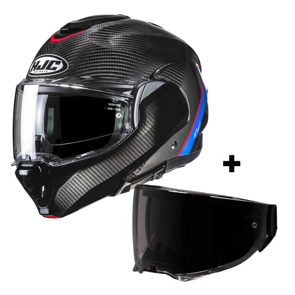 Modular HJC F100 Carbon Stan MC21 + Visera Dark Smoke
