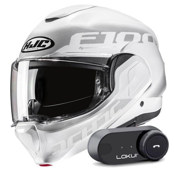 Modular HJC F100 Hetal MC10 + Kit Bluetooth Lokui K30 Modular HJC F100 Hetal MC10 + Kit Bluetooth Lokui K30