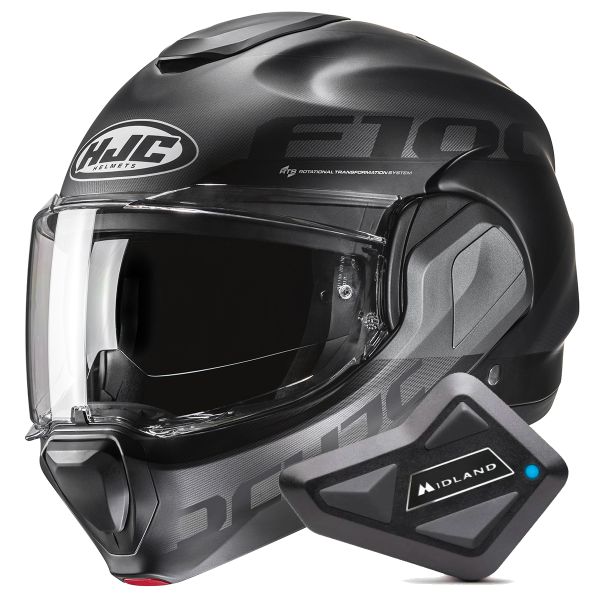 Modular HJC F100 Hetal MC5SF + Kit Bluetooth BT Mini Modular HJC F100 Hetal MC5SF + Kit Bluetooth BT Mini