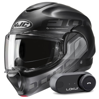 Modular HJC F100 Hetal MC5SF + Kit Bluetooth Lokui K30