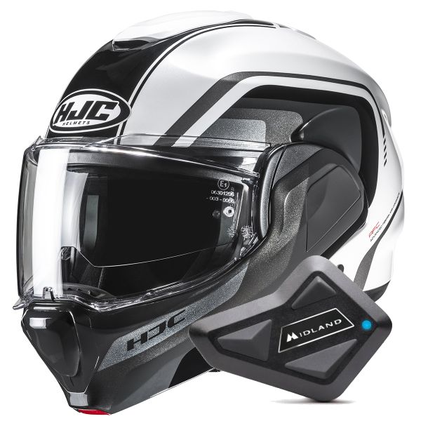 Modular HJC F100 Reff MC1 + Kit Bluetooth BT Mini