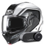 Casque Modular HJC F100 Reff MC1 + Kit Bluetooth Lokui K30