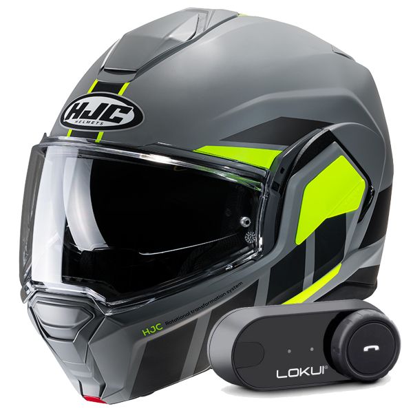 Modular HJC i100 Beis MC3HSF + Kit Bluetooth Lokui K30