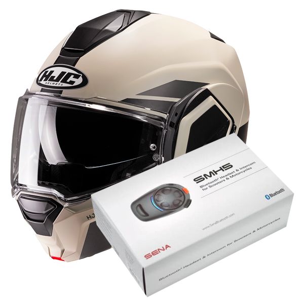 Modular HJC i100 Beis MC9SF + Kit Bluetooth SMH5 Solo