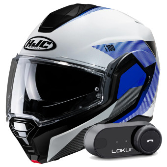 Modular HJC i100 Beston MC2 + Kit Bluetooth Lokui K30