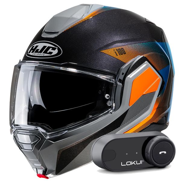 Modular HJC i100 Beston MC27 + Kit Bluetooth Lokui K30