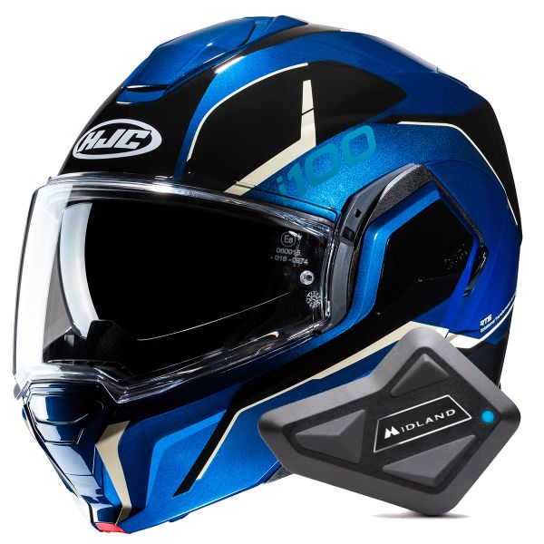 Modular HJC i100 Lorix MC2 + Kit Bluetooth BT Mini