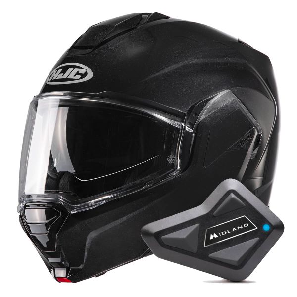 Modular HJC i100 Metal Black + Kit Bluetooth BT Mini Modular HJC i100 Metal Black + Kit Bluetooth BT Mini