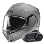 Casque Modular HJC i100 N. Grey + Kit Bluetooth Lokui K30