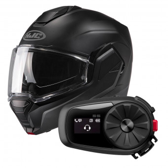 Modular HJC i100 Semi Flat Black + Kit Bluetooth 5S Solo