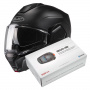 Casque Modular HJC i100 Semi Flat Black + Kit Bluetooth SMH5 Solo