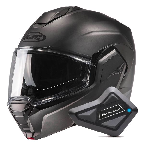 Modular HJC i100 Semi Flat Titanium + Kit Bluetooth BT Mini Modular HJC i100 Semi Flat Titanium + Kit Bluetooth BT Mini