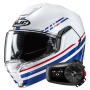 Casque Modular HJC i100 Sysma MC21 + Kit Bluetooth 5S Solo