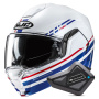Casque Modular HJC i100 Sysma MC21 + Kit Bluetooth BT Mini