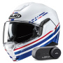 Casque Modular HJC i100 Sysma MC21 + Kit Bluetooth Lokui K30