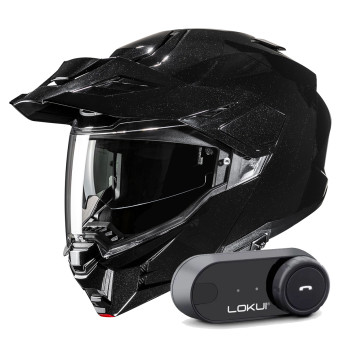 Modular HJC i80 Metal Black + Kit Bluetooth Lokui K30