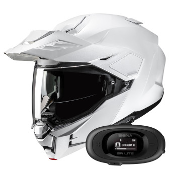 Modular HJC i80 Pearl White + Kit bluetooth 5R Lite Solo