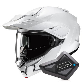 Modular HJC i80 Pearl White + Kit Bluetooth BT Mini