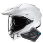 Casque Modular HJC i80 Pearl White + Kit Bluetooth BT Mini