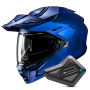 Casque Modular HJC i80 Semi Flat Metallic Blue + Kit Bluetooth BT Mini