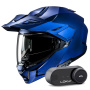 Casque Modular HJC i80 Semi Flat Metallic Blue + Kit Bluetooth Lokui K30