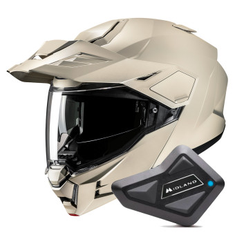 Modular HJC i80 Semi Flat Sand Beige + Kit Bluetooth BT Mini