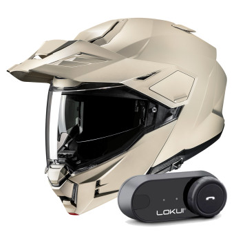 Modular HJC i80 Semi Flat Sand Beige + Kit Bluetooth Lokui K30