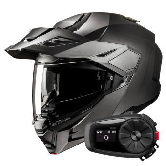 Modular HJC i80 Semi Flat Titanium + Kit Bluetooth 5S Solo