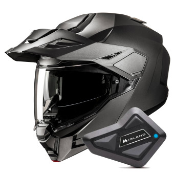 Modular HJC i80 Semi Flat Titanium + Kit Bluetooth BT Mini