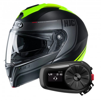 Modular HJC I90 Davan MC4HSF + Kit Bluetooth 5S Solo