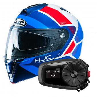 Modular HJC I90 Hollen MC21 + Kit Bluetooth 5S Solo