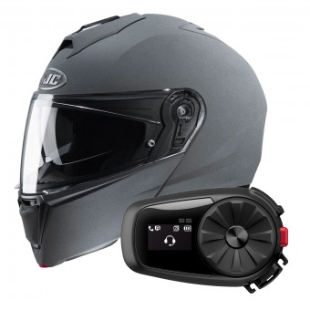 Modular HJC I90 Stone Grey + Kit Bluetooth 5S Solo