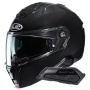 Casque Modular HJC i91 Black + Kit Bluetooth Smart 21B Flat Black
